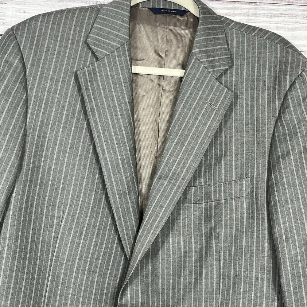 Brooks Brothers 1818 Regent Blazer 42L Vitale Barberis Canonico Italy Wool Gray
